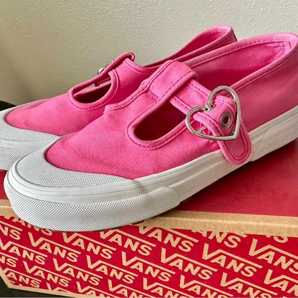 Vans Pink Heart Buckle Sneakers
